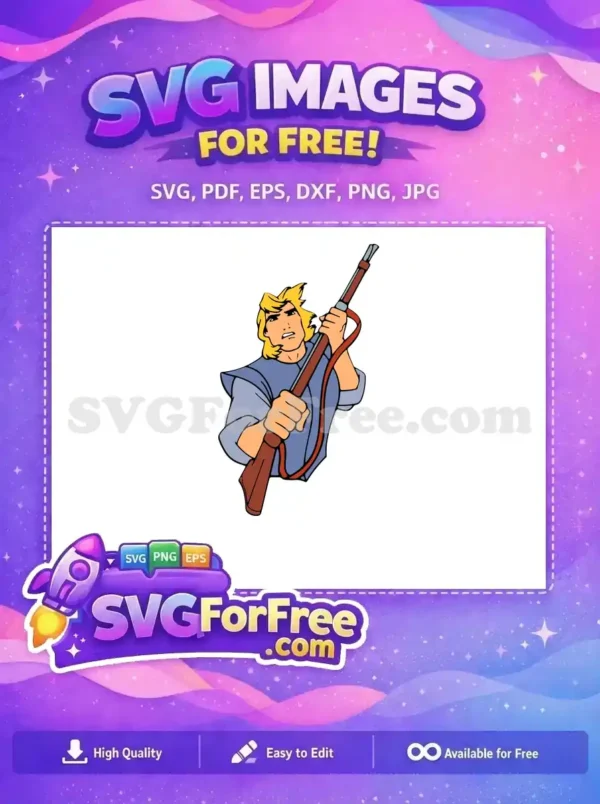 Free Blond John Smith Free Rifle Aim Pocahontas Free SVG