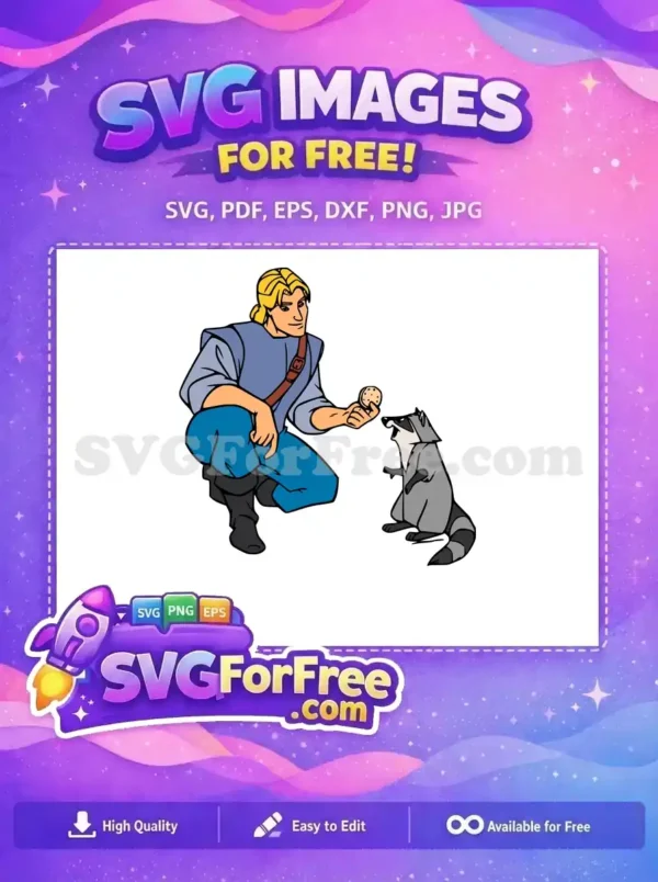 Free John Smith Cookie Free Meeko Begging Pocahontas Free SVG