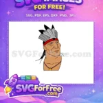 Free Stoic Gaze Free Gray Feather Pocahontas Free SVG - Instant Download