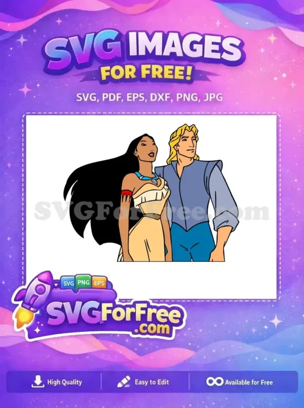 Free Smiling Pocahontas Free John Smith Friendship Pocahontas Free SVG
