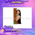 Free Peeking at Tree Free Curious Expression Pocahontas Free SVG - Instant Download