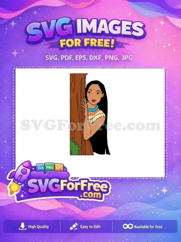 Free Peeking at Tree Free Curious Expression Pocahontas Free SVG Free Peeking at Tree Free Curious Expression Pocahontas Free SVG