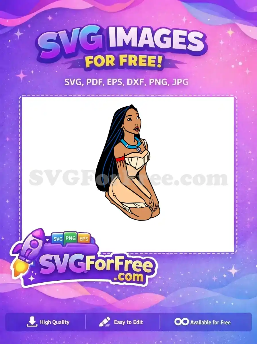 Free Blue Hair Free Red Armband Pocahontas Free SVG
