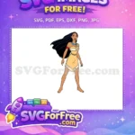 Free Flowing Hair Free Turquoise Necklace Pocahontas Free SVG 2 - Instant Download