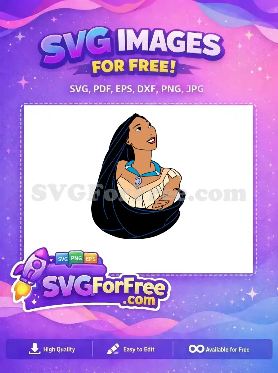 Free Smiling Face Free Blue Necklace Pocahontas Free SVG 2