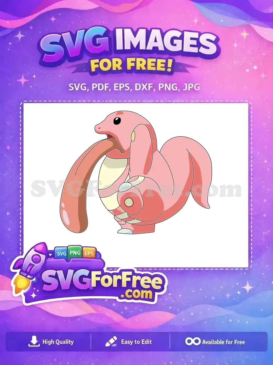 Free Pink Tongue Free Curled Tail Pokemon Free SVG