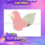 Free Pink Slowpoke Angry Shellder Pokemon Free Cartoon Free SVG 1 - Instant Download