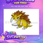 Free Yellow Sandslash Free Sharp Claws Pokemon Free SVG - Instant Download