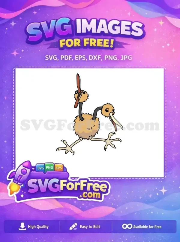 Free Doduo Angry Eyes Free Two Heads Pokemon Free SVG