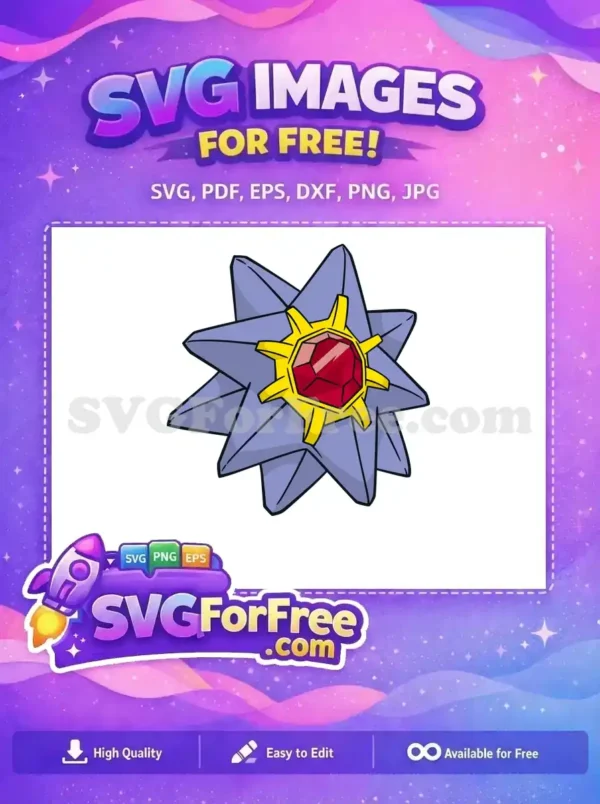 Free Purple Star Free Yellow Gem Pokemon Free SVG