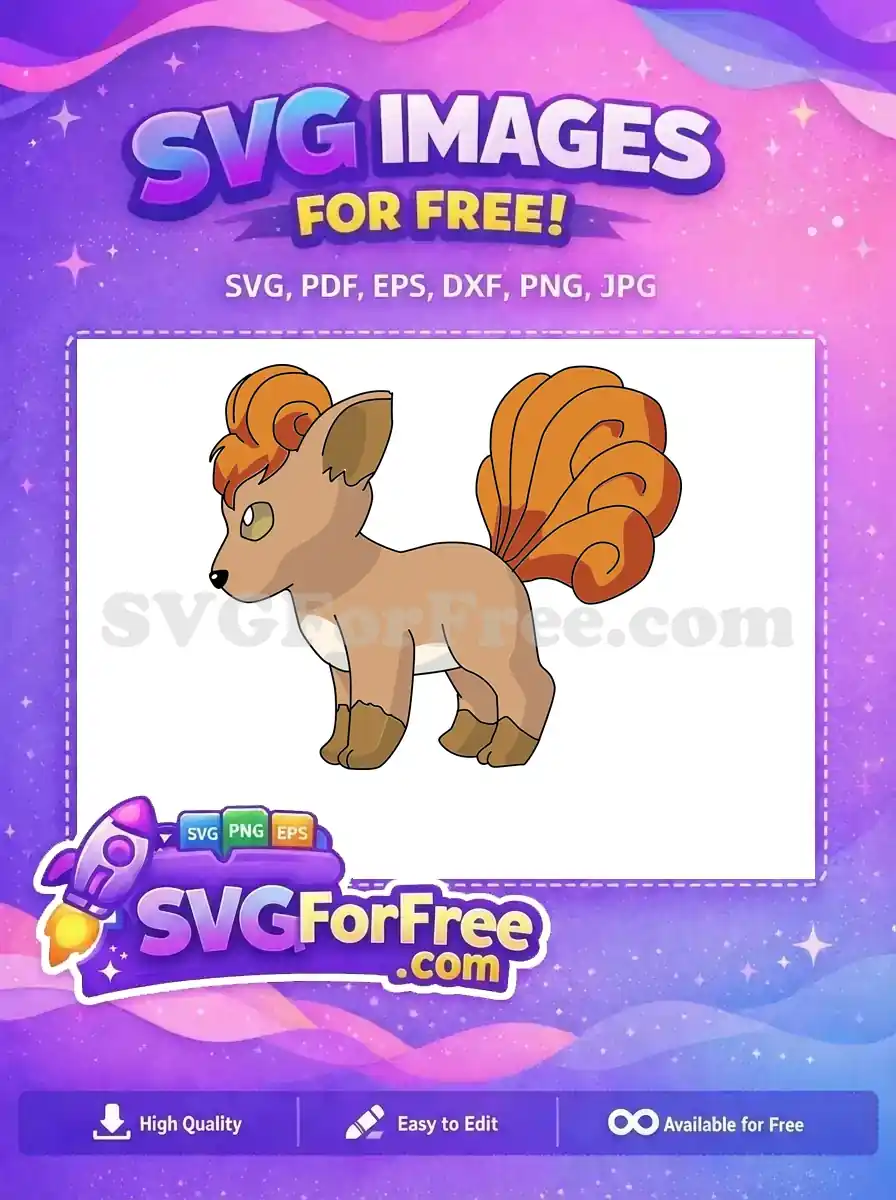 Free Vulpix Nine Tails Free Fox Pokemon Free SVG