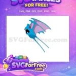 Free Zubat Pokemon Grinning Free Purple Wings Cartoon Free SVG - Instant Download