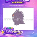 Free Spooky Gengar Free Purple Pokemon Cartoon Free SVG - Instant Download