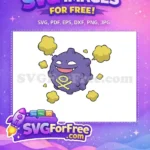 Free Purple Koffing Gas Free Pokemon Cartoon Free SVG - Instant Download