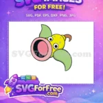Free Yellow Bellsprout Free Pink Mouth Pokemon Free SVG 1 - Instant Download