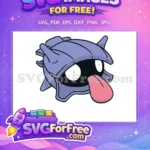 Free Shellder Tongue Out Free Derpy Pokemon Free SVG - Instant Download