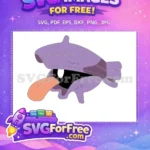Free Shellder Pokemon Free Purple Cartoon Tongue Pokemon Free SVG - Instant Download