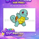 Free Squirtle Cute Pose Free Yellow Shell Pokemon Free SVG - Instant Download