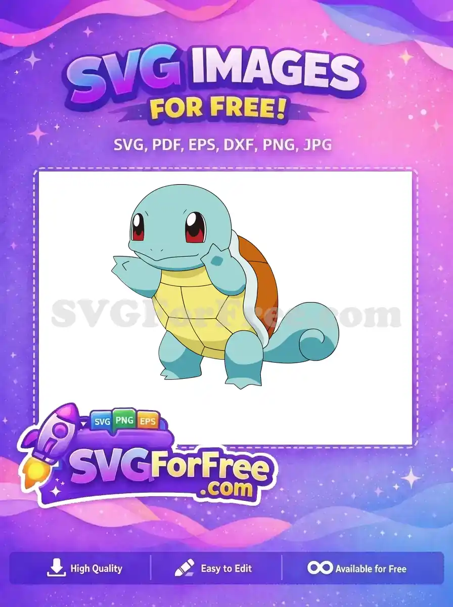 Free Pointing Squirtle Free Yellow Belly Pokemon Free SVG