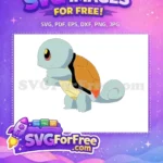 Free Squirtle Pokemon Cartoon Free Orange Shell Pokemon Free SVG - Instant Download