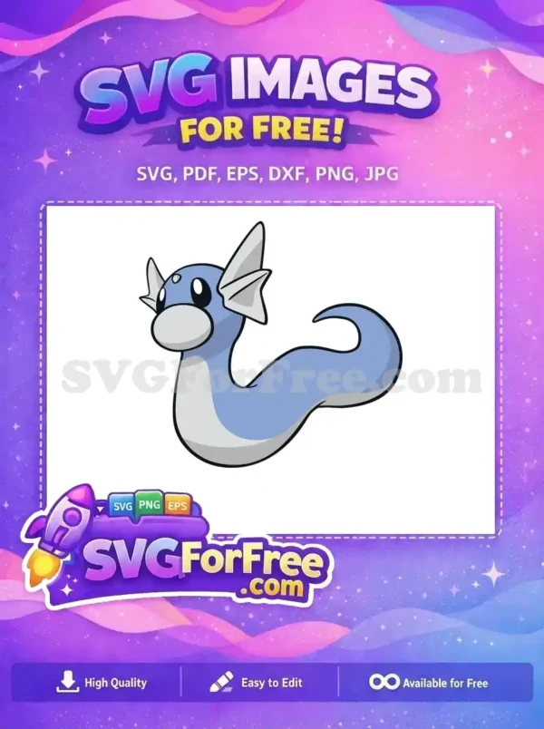 Free Cute Dragonair Free Pokemon Cartoon Free SVG