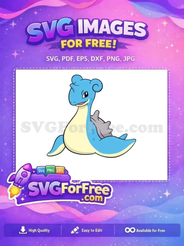 Free Sitting Lapras Free Cartoon Smiling Pokemon Free SVG