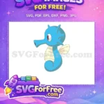 Free Blue Seahorse Free Red Eye Pokemon Free SVG - Instant Download