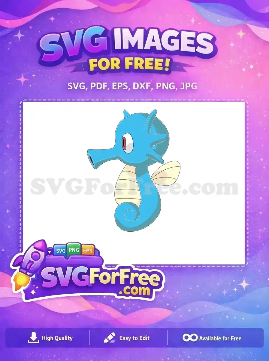 Free Blue Seahorse Free Red Eye Pokemon Free SVG