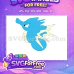 Free Blue Angry Dragon Free Cartoon Pokemon Free SVG - Instant Download