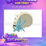 Free Spiked Shell Free Blue Tentacles Pokemon Cartoon Free SVG - Instant Download