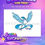 Free Articuno Pokemon Cartoon Free Flying Pose Pokemon Free SVG - Instant Download