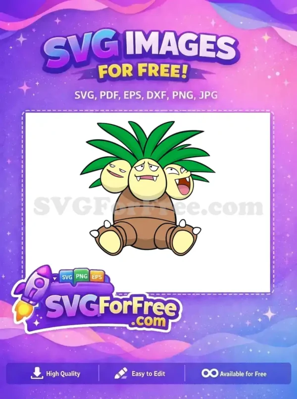 Free Three Heads Free Exeggutor Pokemon Cartoon Free SVG Free Three Heads Free Exeggutor Pokemon Cartoon Free SVG