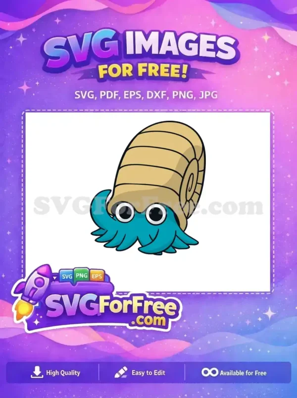 Free Cute Teal Omanyte Free Pokemon Cartoon Free SVG