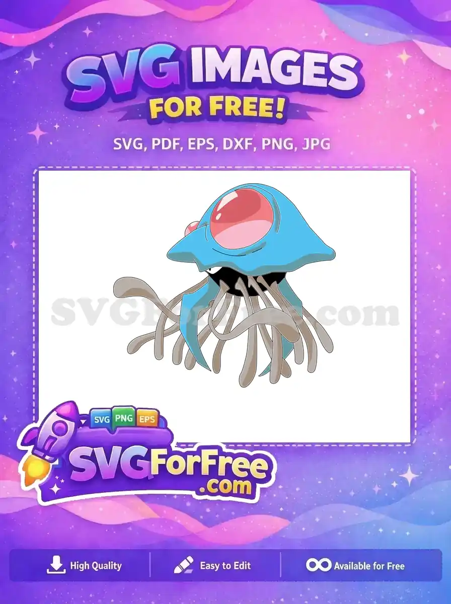 Free Blue Tentacool Pokemon Free Angry Eyes Pokemon Free SVG