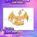 Free Pensive Charizard Free Violet Thought Pokemon Free SVG - Instant Download
