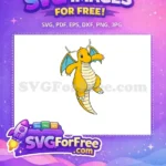 Free Smiling Dragonite Free Blue Wings Pokemon Free SVG 1 - Instant Download