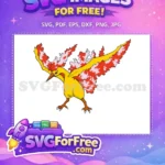 Free Moltres Fire Wings Free Legendary Pokemon Cartoon Free SVG - Instant Download