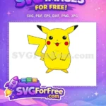 Free Smiling Pikachu Free Red Cheeks Pokemon Free SVG 2 - Instant Download