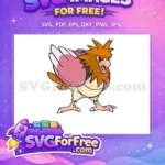 Free Orange Angry Bird Free Pink Wings Pokemon Free SVG - Instant Download