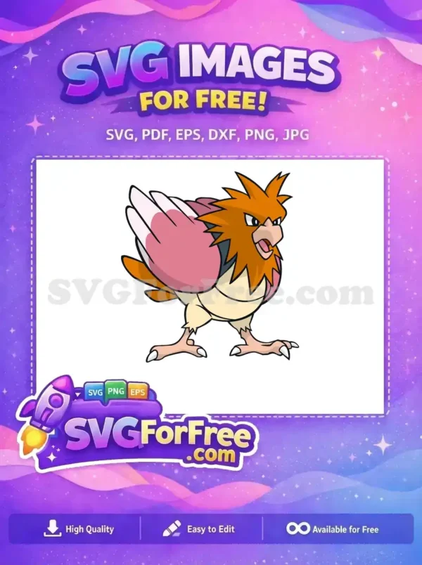 Free Orange Angry Bird Free Pink Wings Pokemon Free SVG