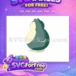 Free Sleeping Snorlax Free Pokemon Cartoon Character Free SVG - Instant Download