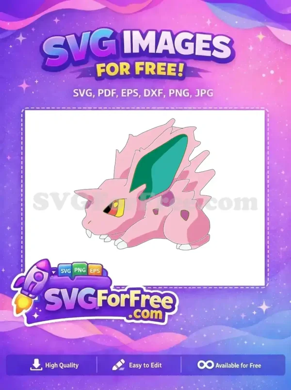 Free Pink Pokemon Cartoon Free Nidoran Male Cute Free SVG Free Pink Pokemon Cartoon Free Nidoran Male Cute Free SVG