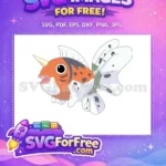 Free Orange Seaking with Horn Free Flowing Fins Pokemon Free SVG - Instant Download