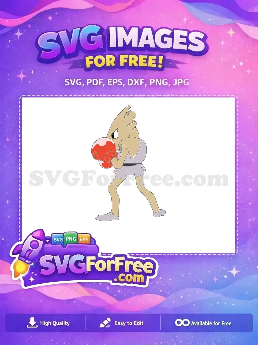 Free Hitmonlee Boxing Free Red Gloves Pokemon Free SVG