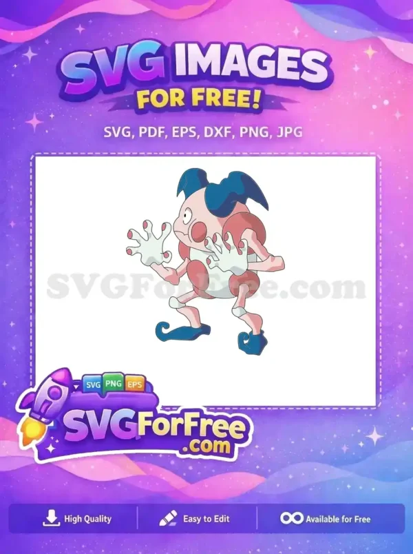 Free Scared Expression Free White Gloves Mr Mime Pokemon Free SVG