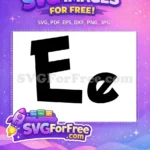 Free Black Alphabet Letter E Free Pokemon Font Free SVG - Instant Download