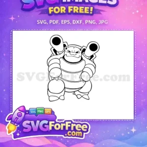 Free Blastoise Angry Face Free Water Cannon Pokemon Free SVG 1
