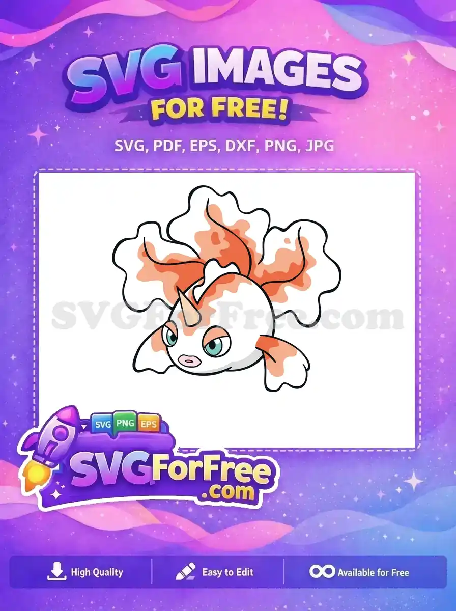 Free Sleepy Orange Patterned Pokemon Free Cartoon Fish Free SVG