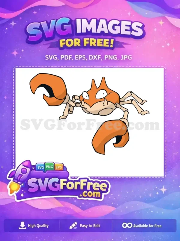 Free Orange Crab Free Googly Eyes Pokemon Free SVG 1