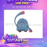 Free Blue Vine Tangrowth Free Pink Tipped Arms Pokemon Cartoon Free SVG - Instant Download